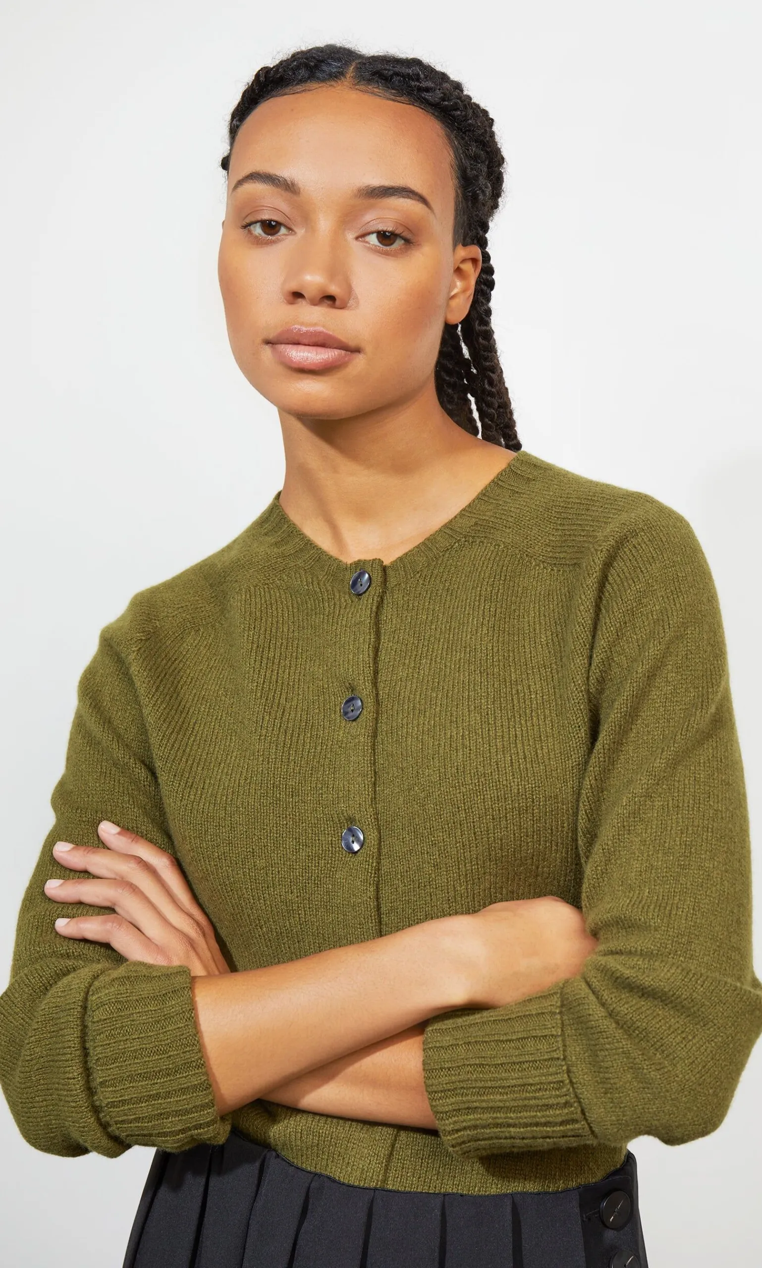 Derby Cardigan - Green>Plümo Studio