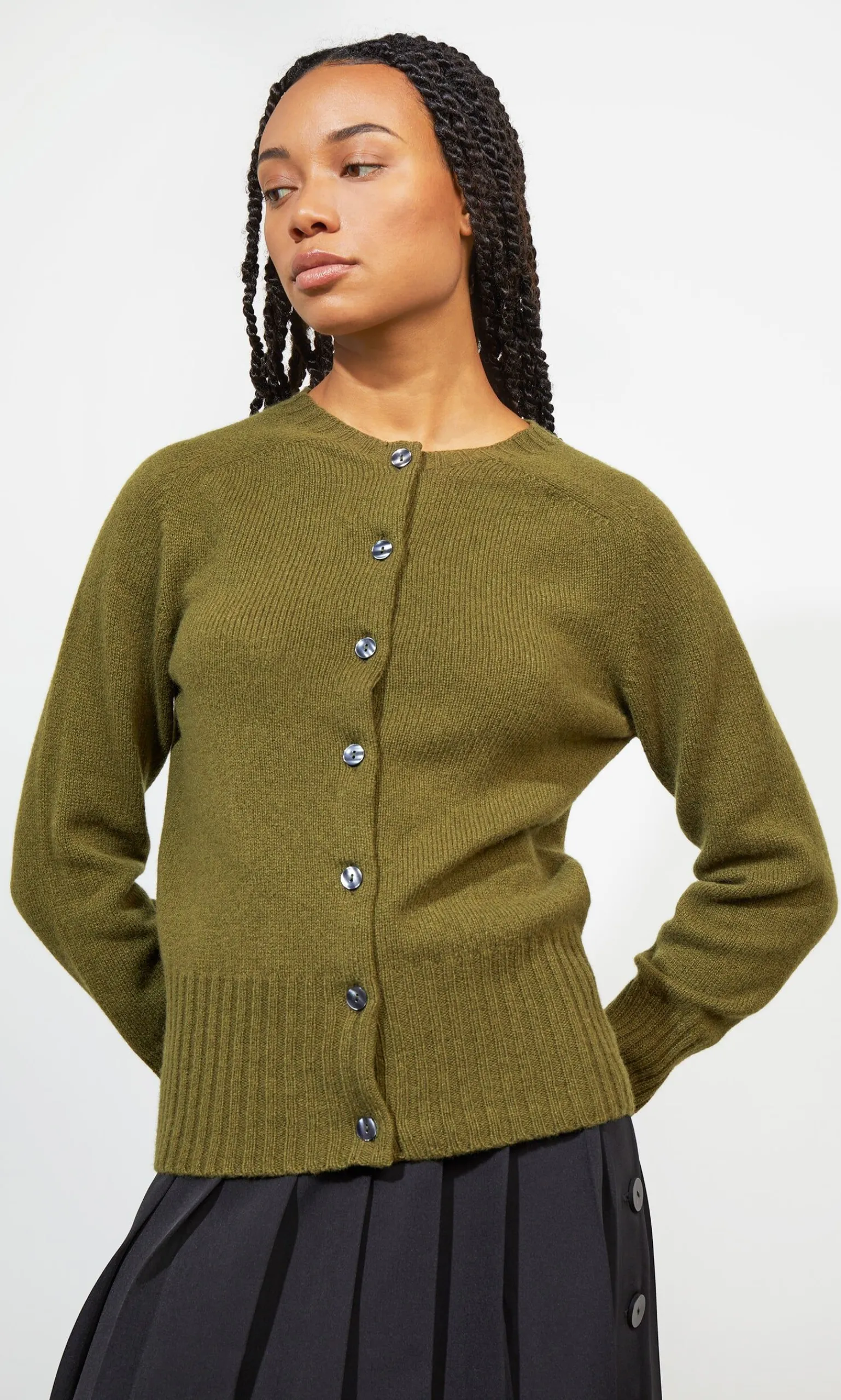 Derby Cardigan - Green>Plümo Studio