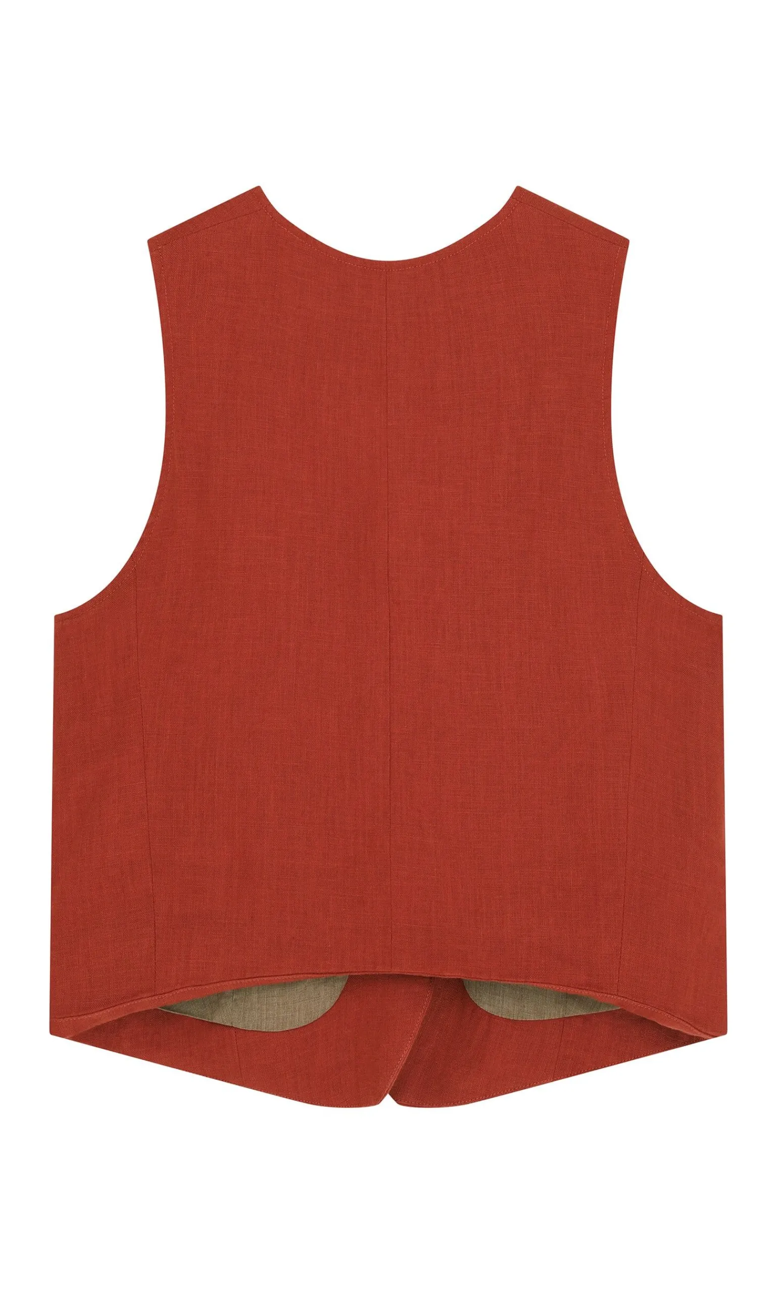 Frida Waistcoat - Tomato Red>Plümo Studio Online
