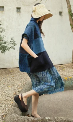 Indigo Patch Kimono>Plümo Sale