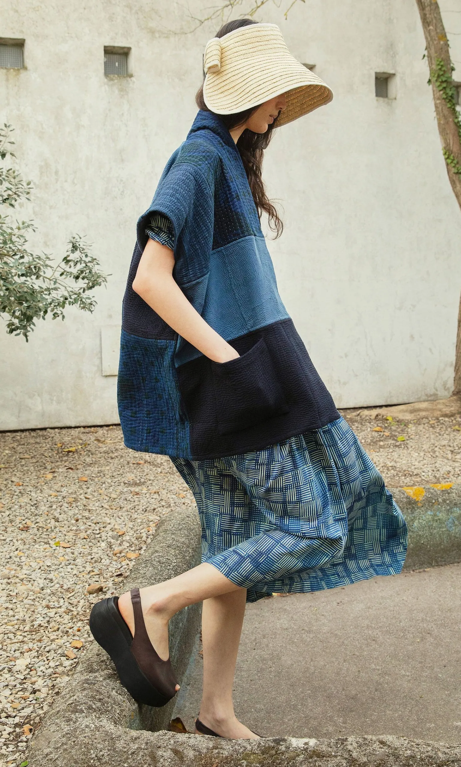 Indigo Patch Kimono>Plümo Sale