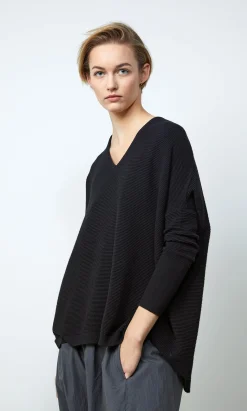 Jack V Neck Sweater - Black><noscript><img width=