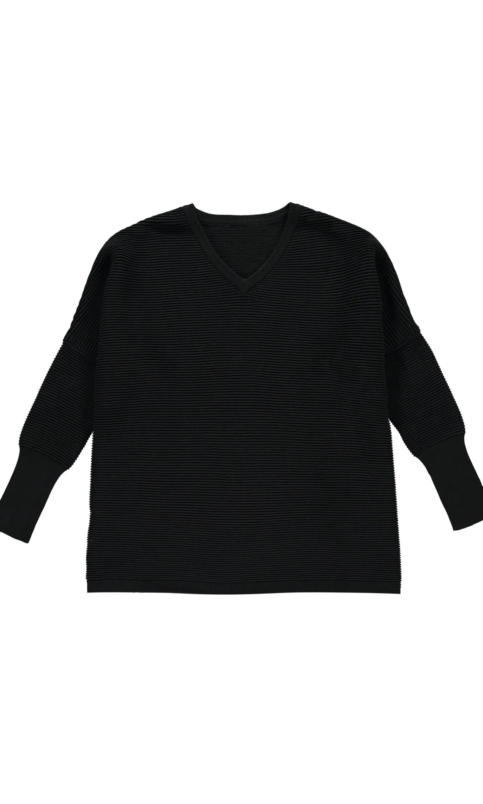 Jack V Neck Sweater - Black>Plümo Studio Best