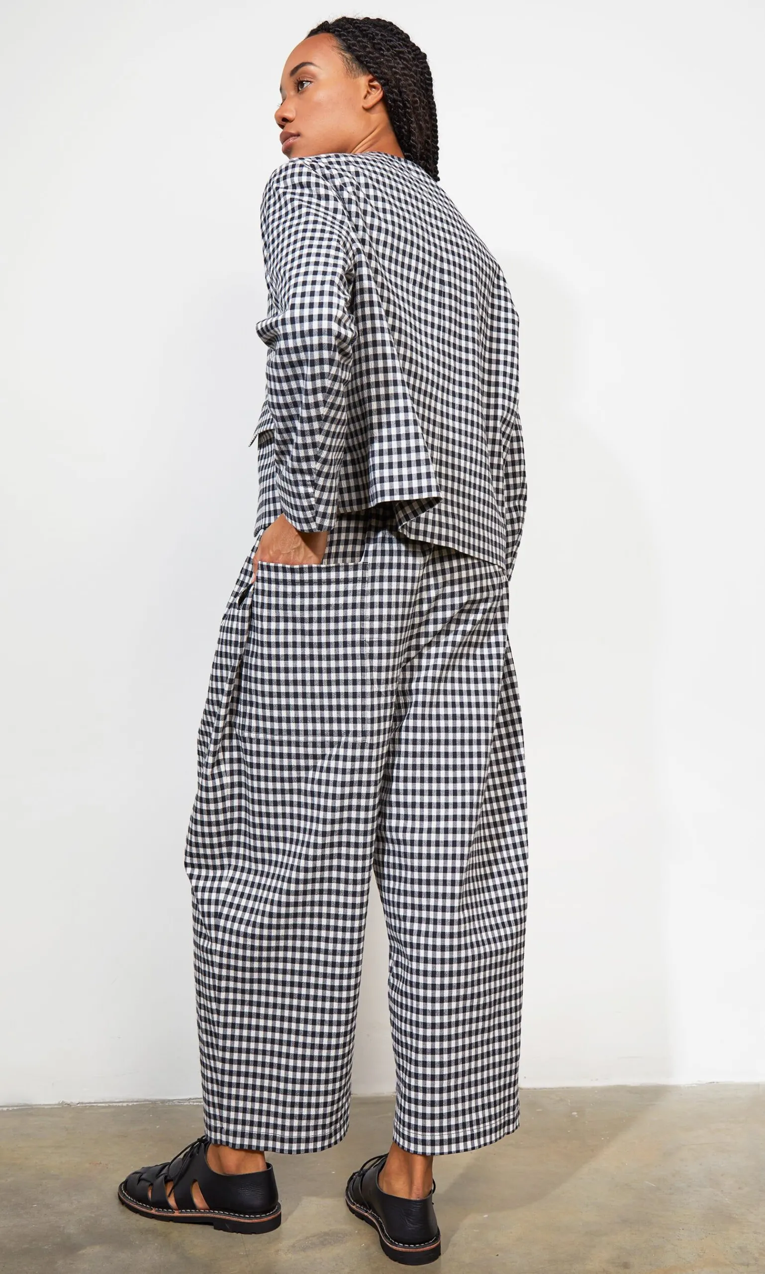 Milano Gingham Pants>Plümo Studio Best