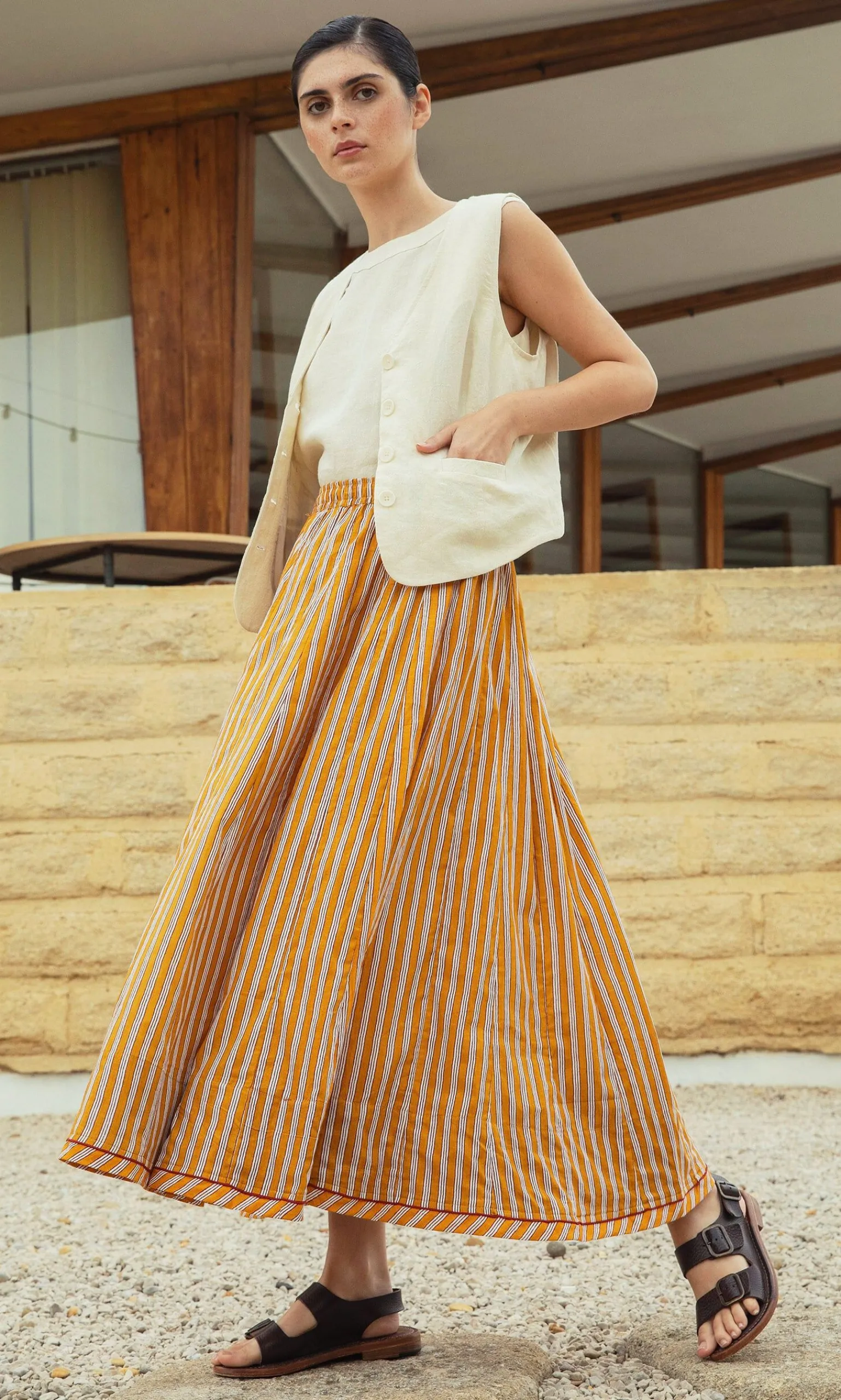Mustard Skirt>Plümo