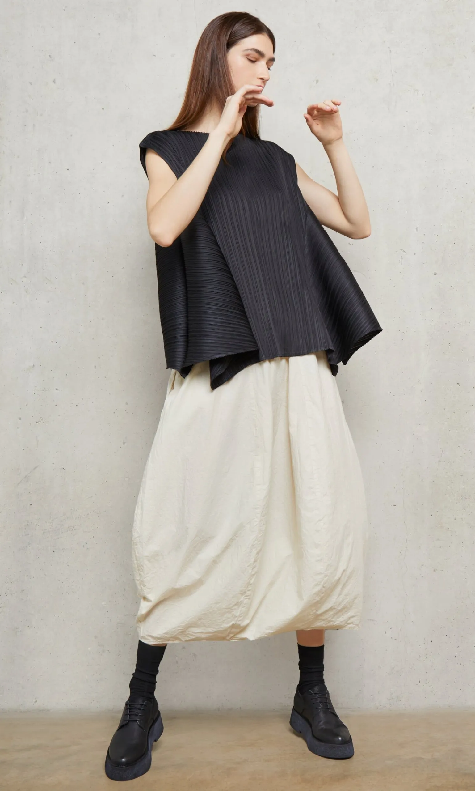 Nero Pleat Top>Plümo Discount