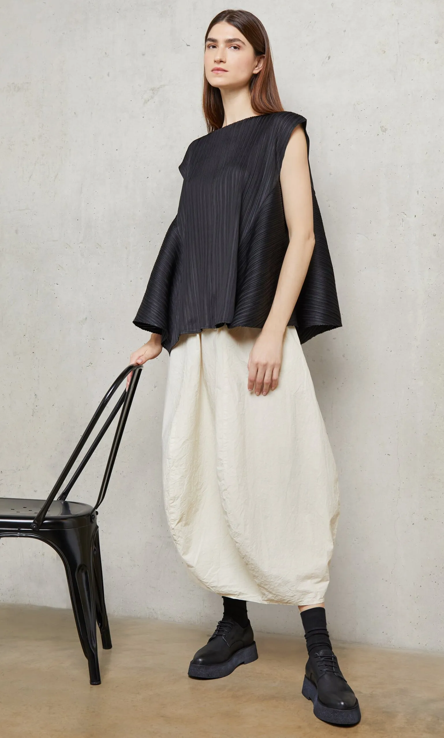 Nero Pleat Top>Plümo Discount