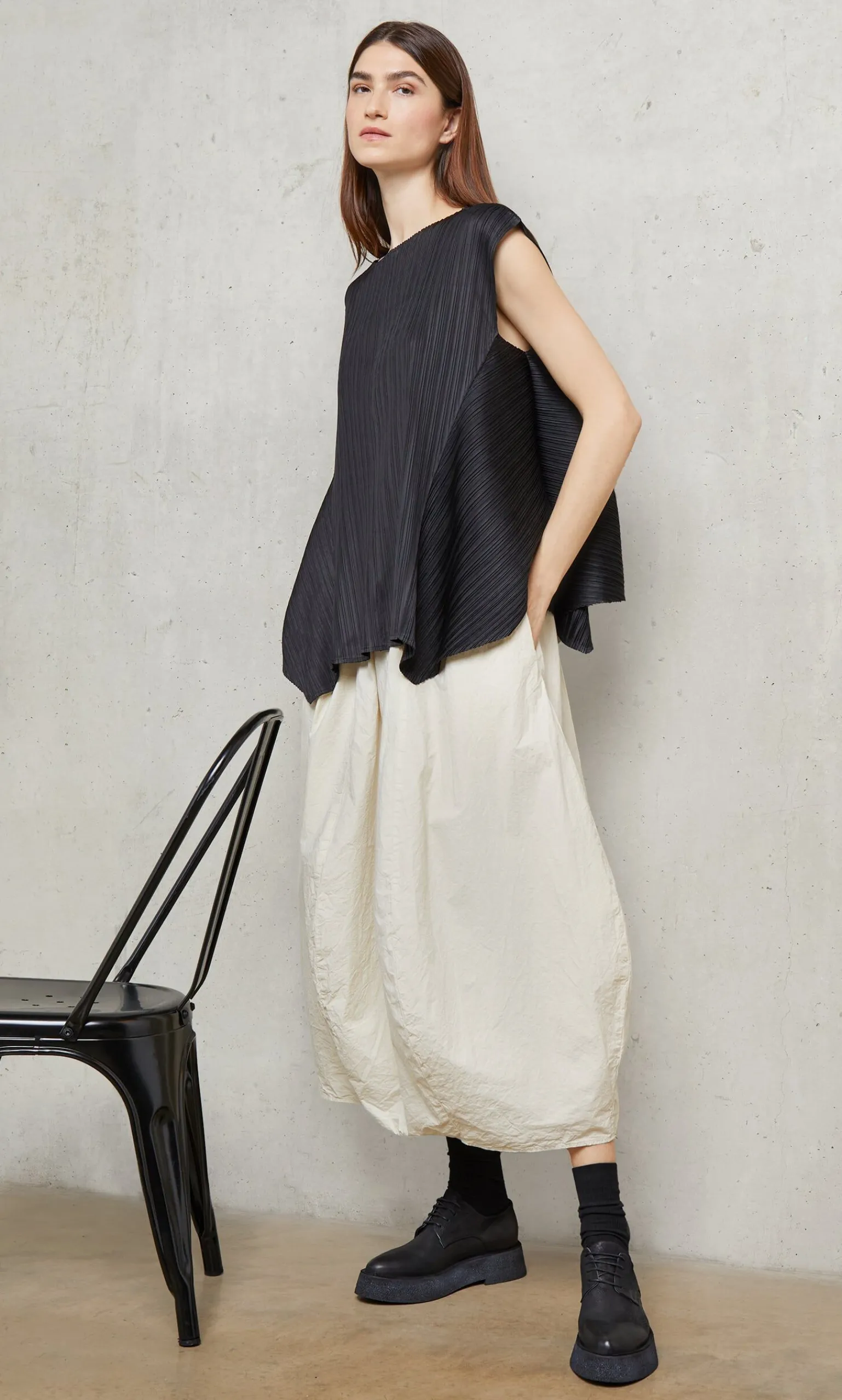 Nero Pleat Top>Plümo Discount