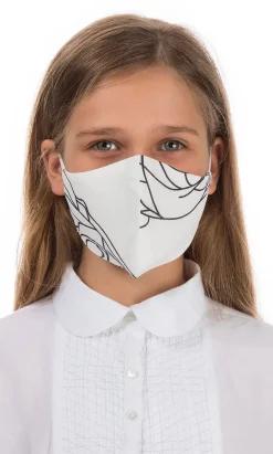 Organic Linen Kids Mask Swirl>Plümo Outlet