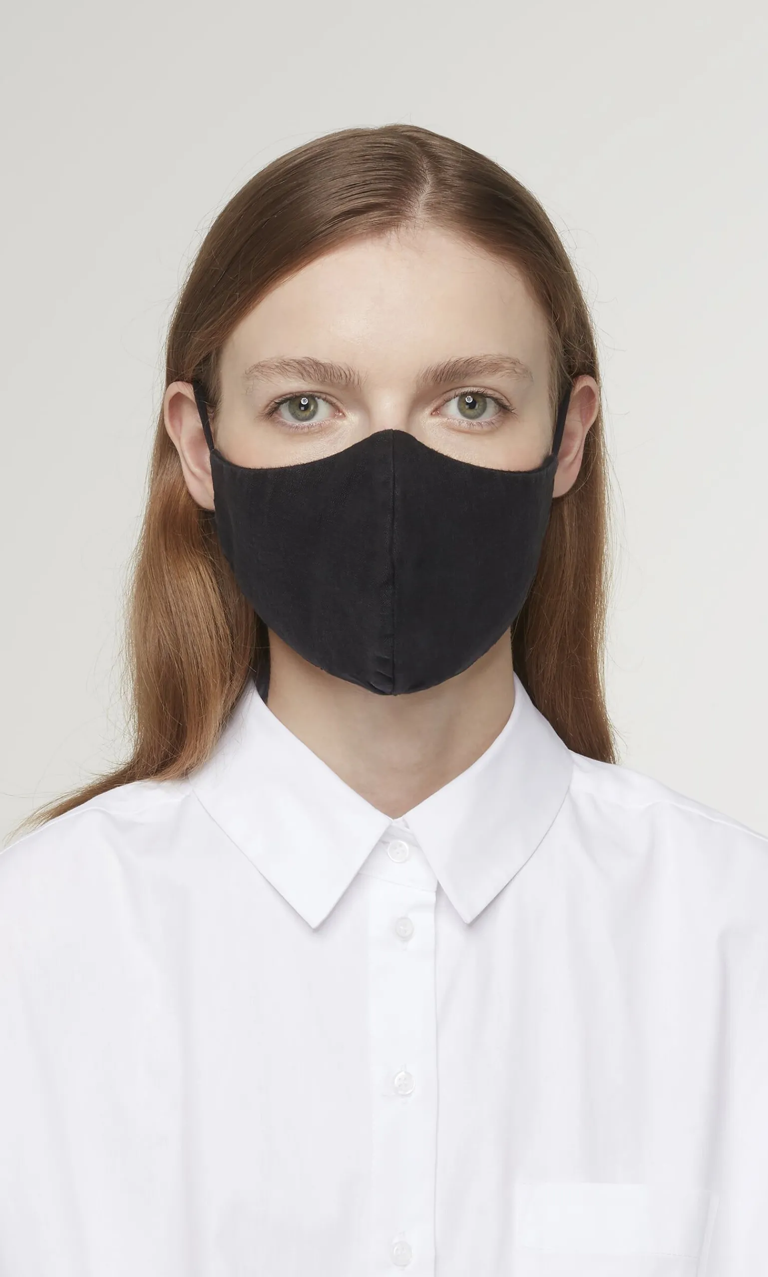 Organic Linen Mask - Black>Plümo New