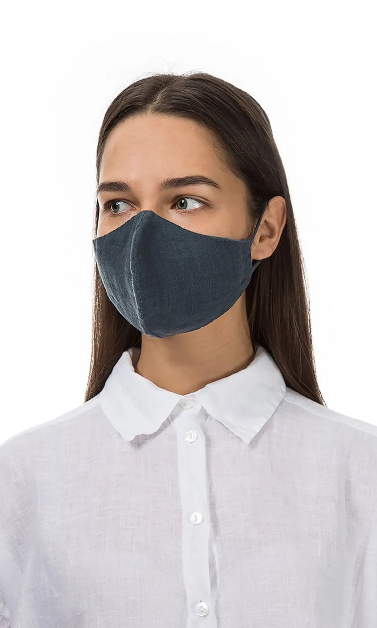 Organic Linen Mask - Charcoal>Plümo Best