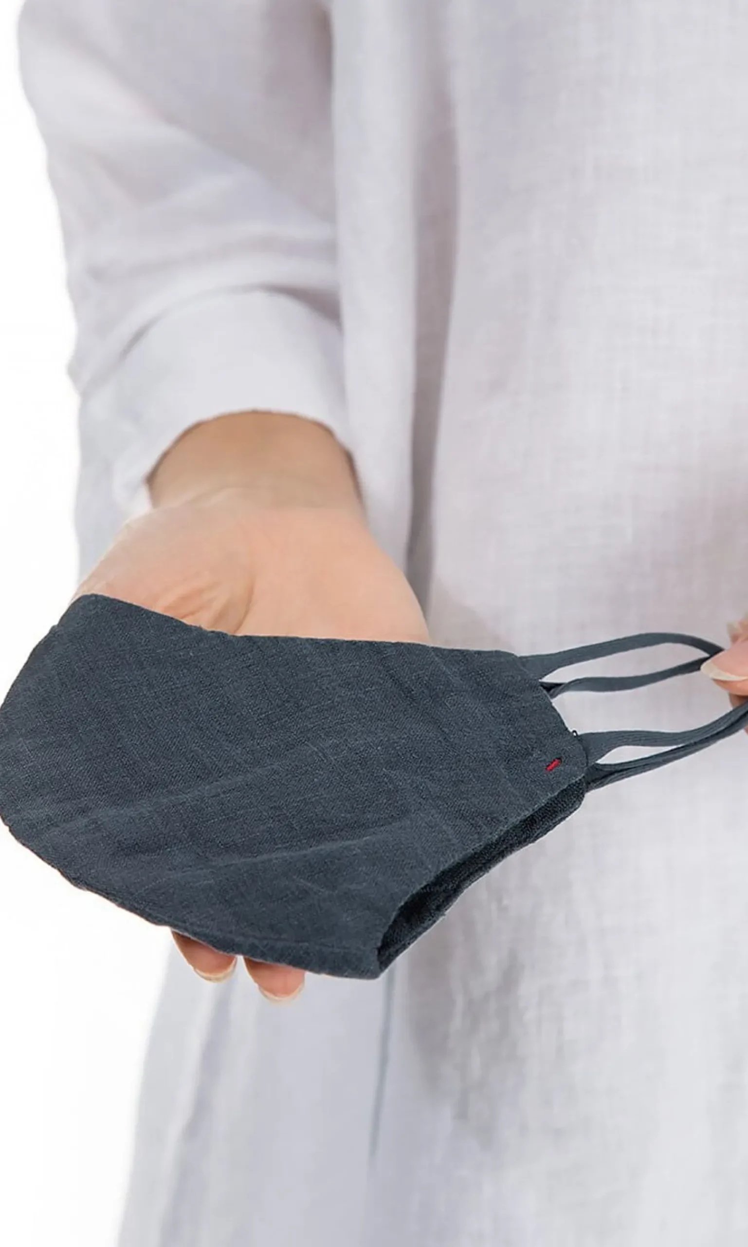 Organic Linen Mask - Charcoal>Plümo Best