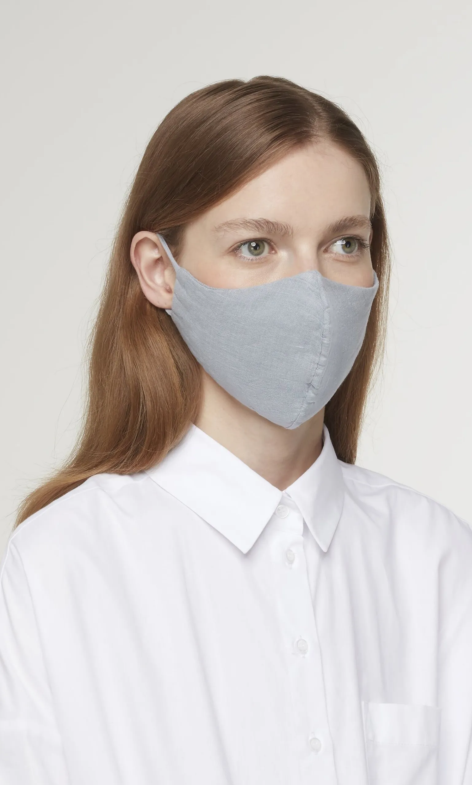 Organic Linen Mask - Grey Skies>Plümo Online