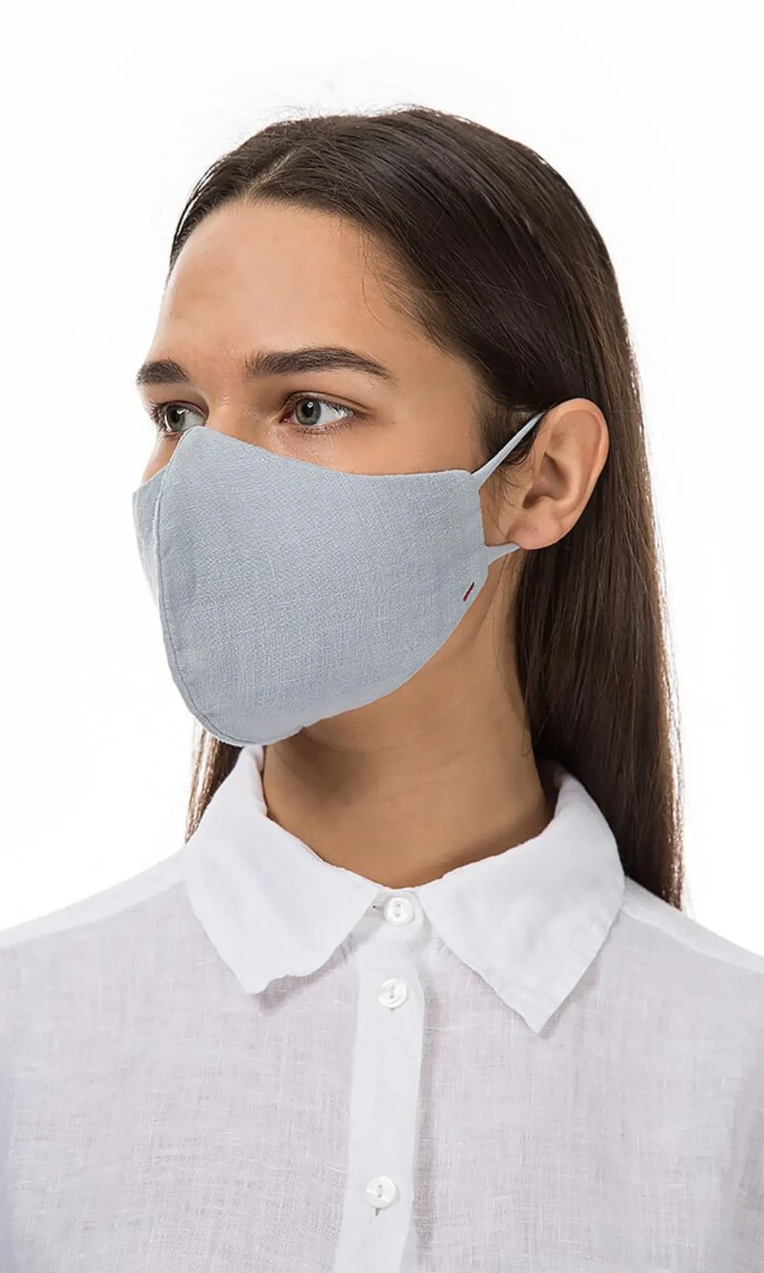 Organic Linen Mask - Grey Skies>Plümo Online
