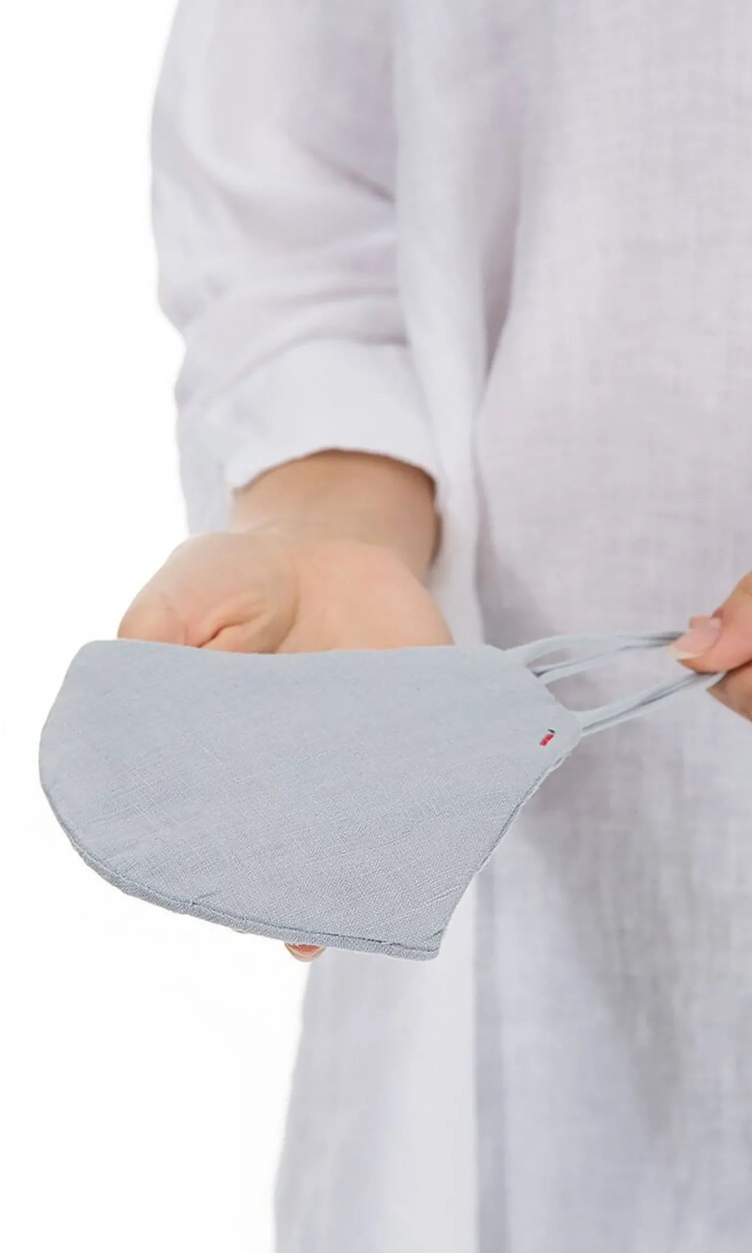 Organic Linen Mask - Grey Skies>Plümo Online