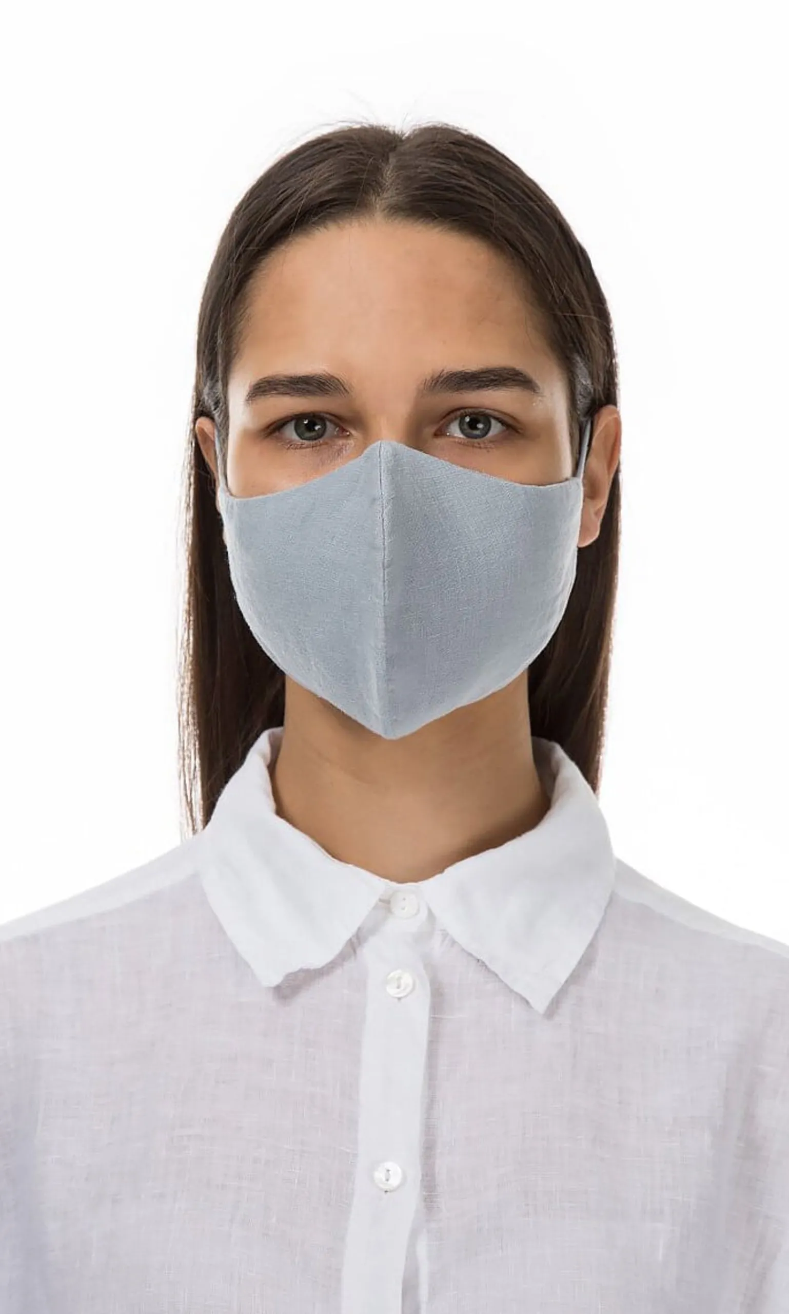 Organic Linen Mask - Grey Skies>Plümo Online