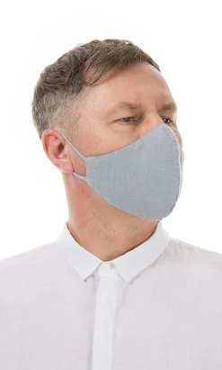 Organic Linen Mask Men Grey>Plümo Hot