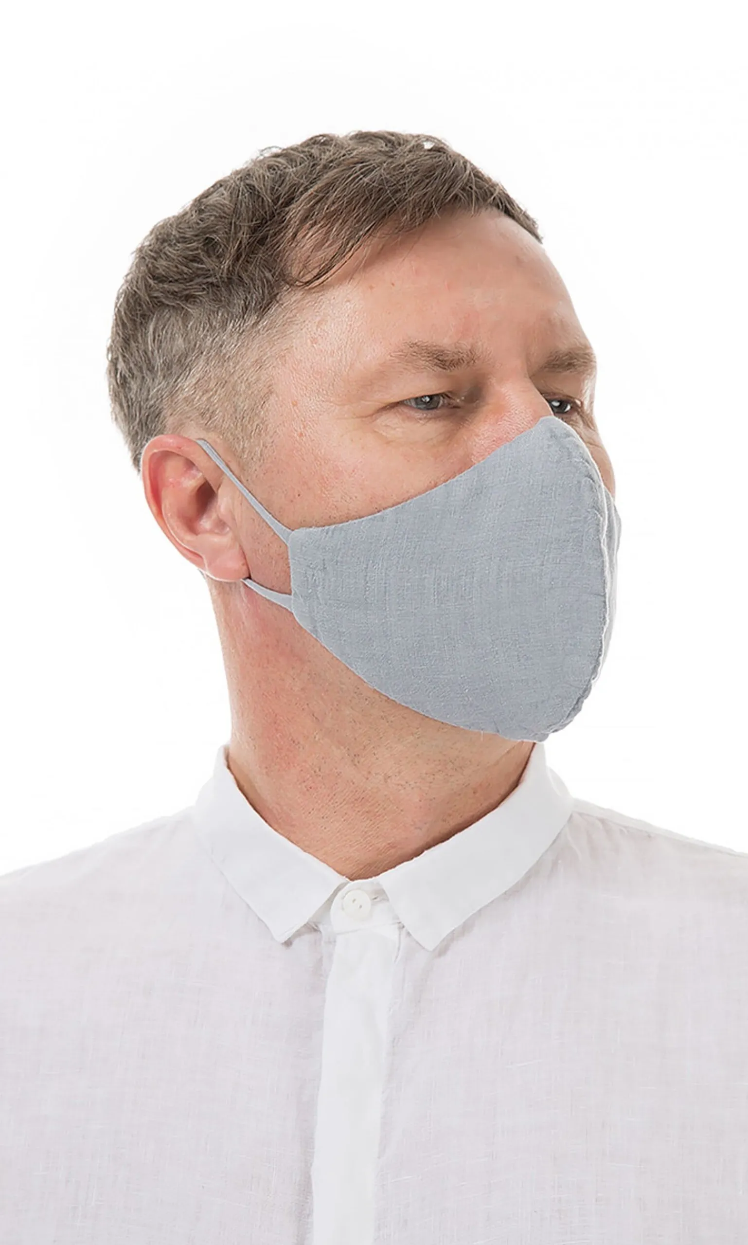 Organic Linen Mask Men Grey>Plümo Hot