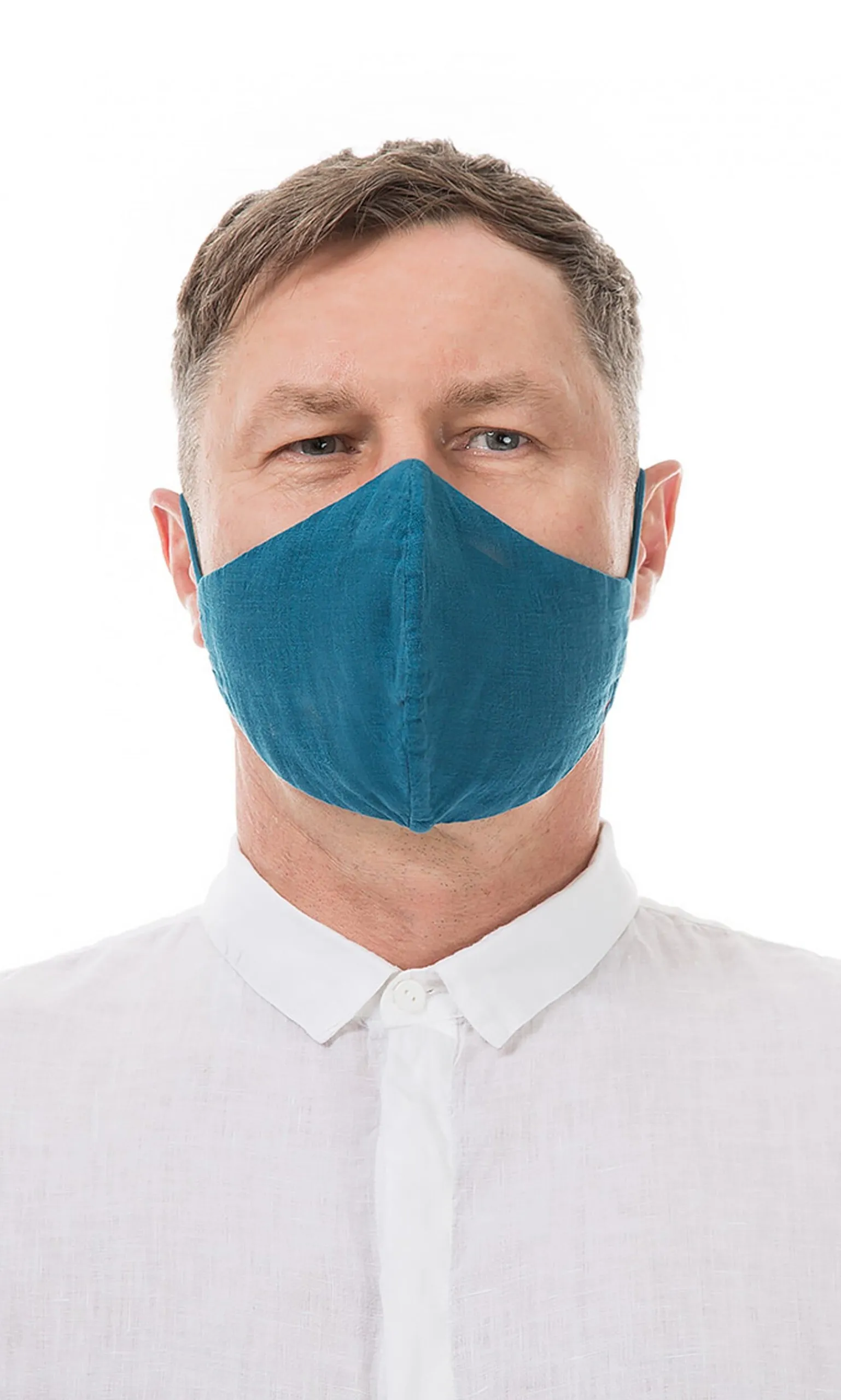 Organic Linen Mask Men Nordic Blue>Plümo Hot