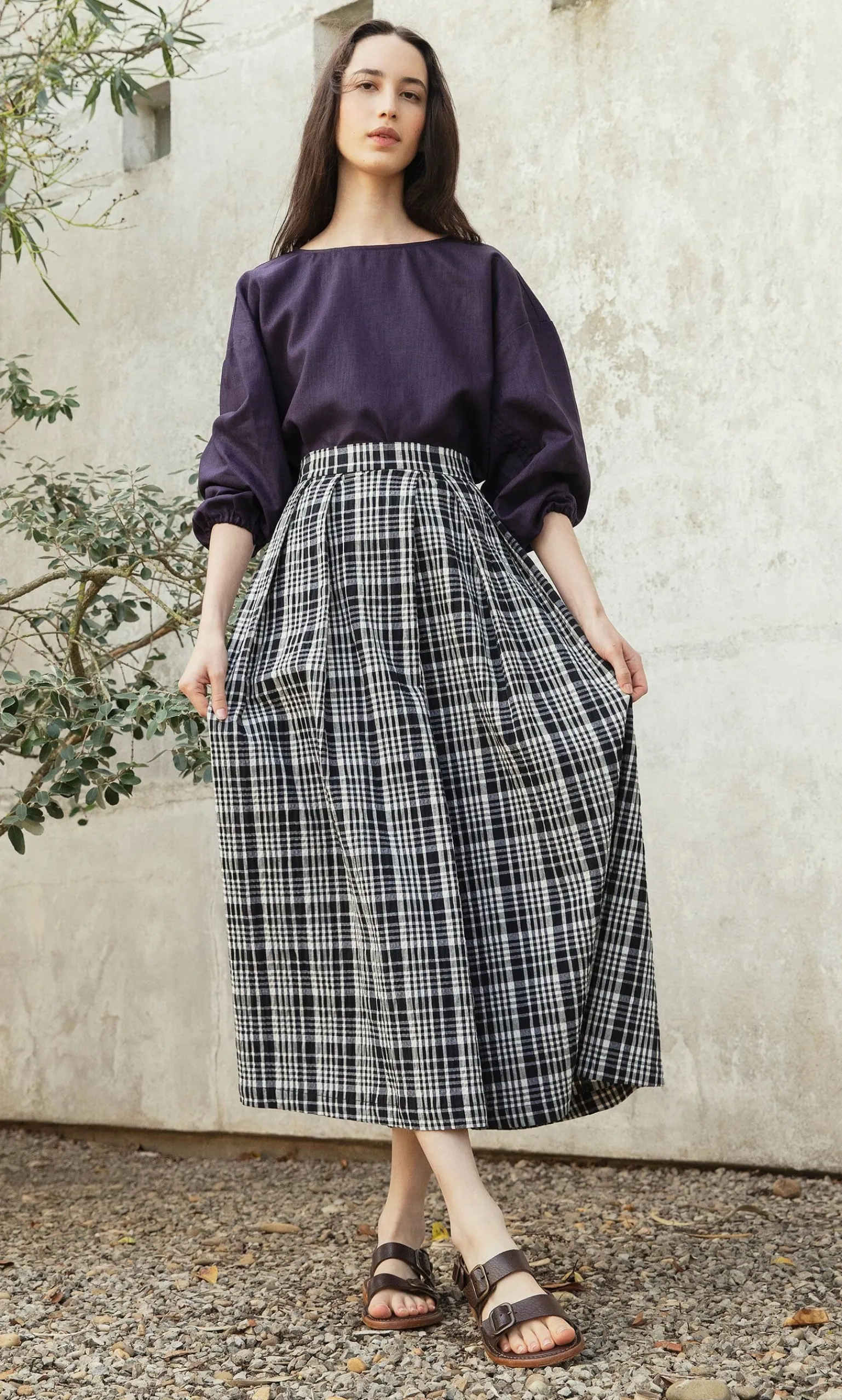 Plaid Check Skirt>Neirami Sale