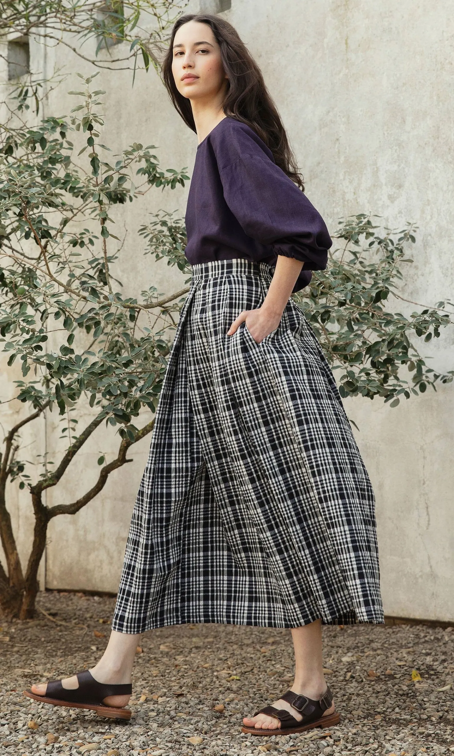 Plaid Check Skirt>Neirami Sale