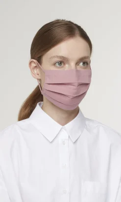 Pleated Face Mask & Pouch - Rose><noscript><img width=