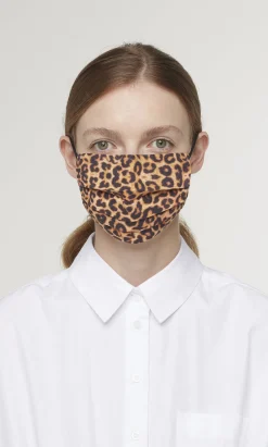 Pleated Face Mask & Pouch - Leopard Print>Plümo Discount