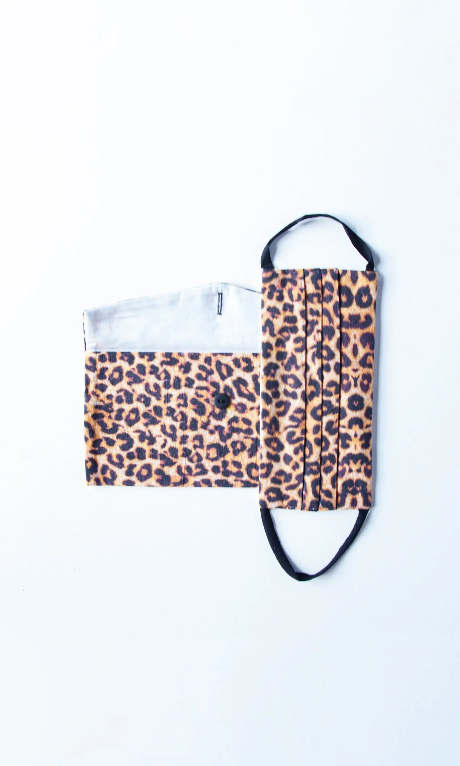Pleated Face Mask & Pouch - Leopard Print>Plümo Discount