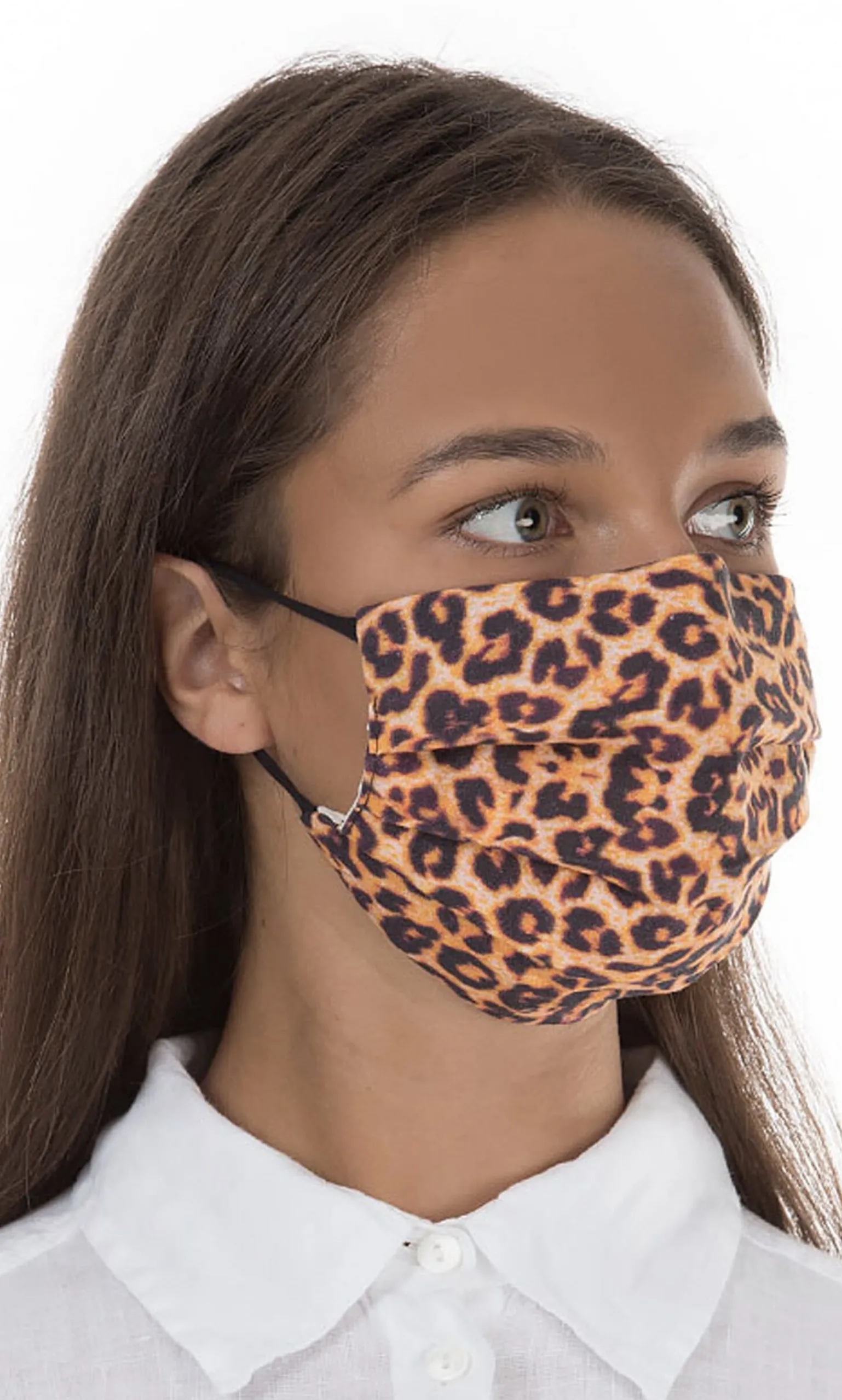 Pleated Face Mask & Pouch - Leopard Print>Plümo Discount