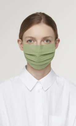 Pleated Face Mask & Pouch - Leaf><noscript><img width=