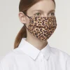Pleated Linen Mask - Leopard Print>Plümo