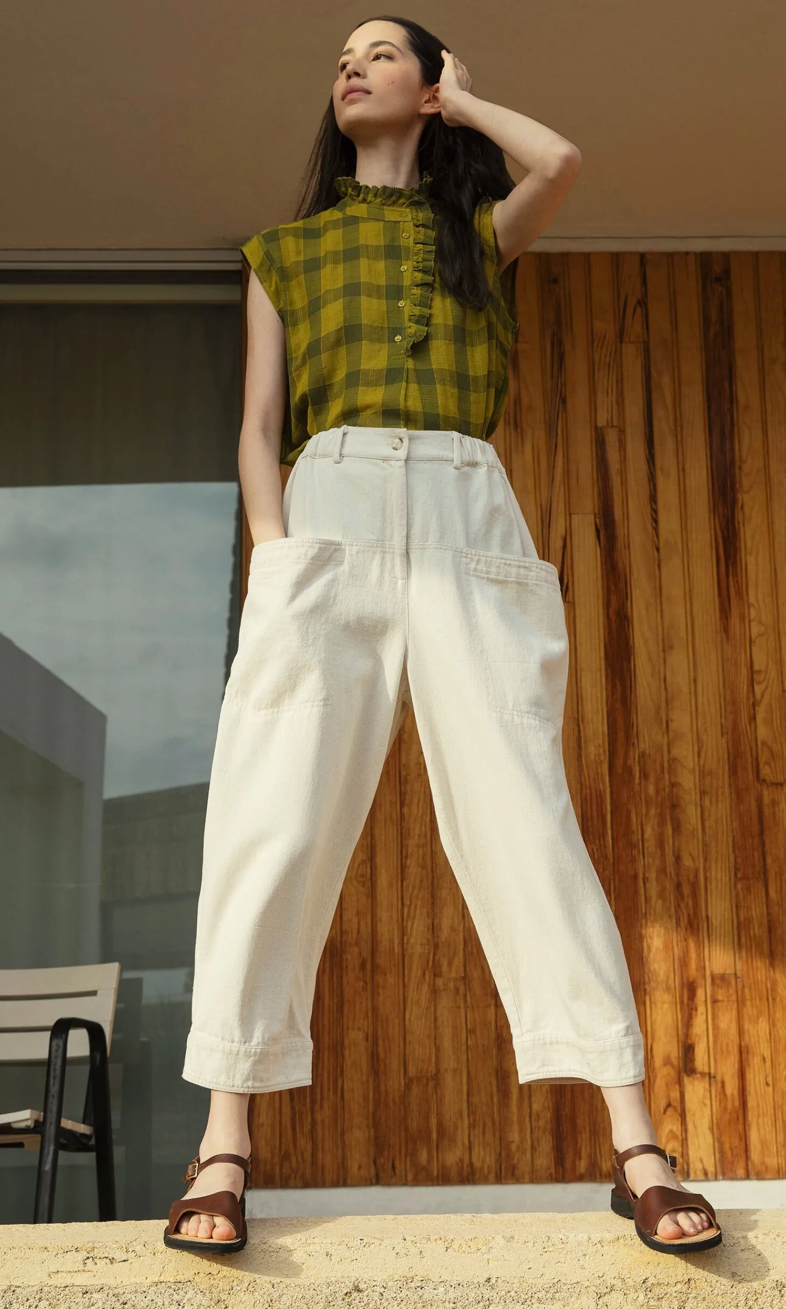 Polder Pants - Ecru>Plümo Studio Discount