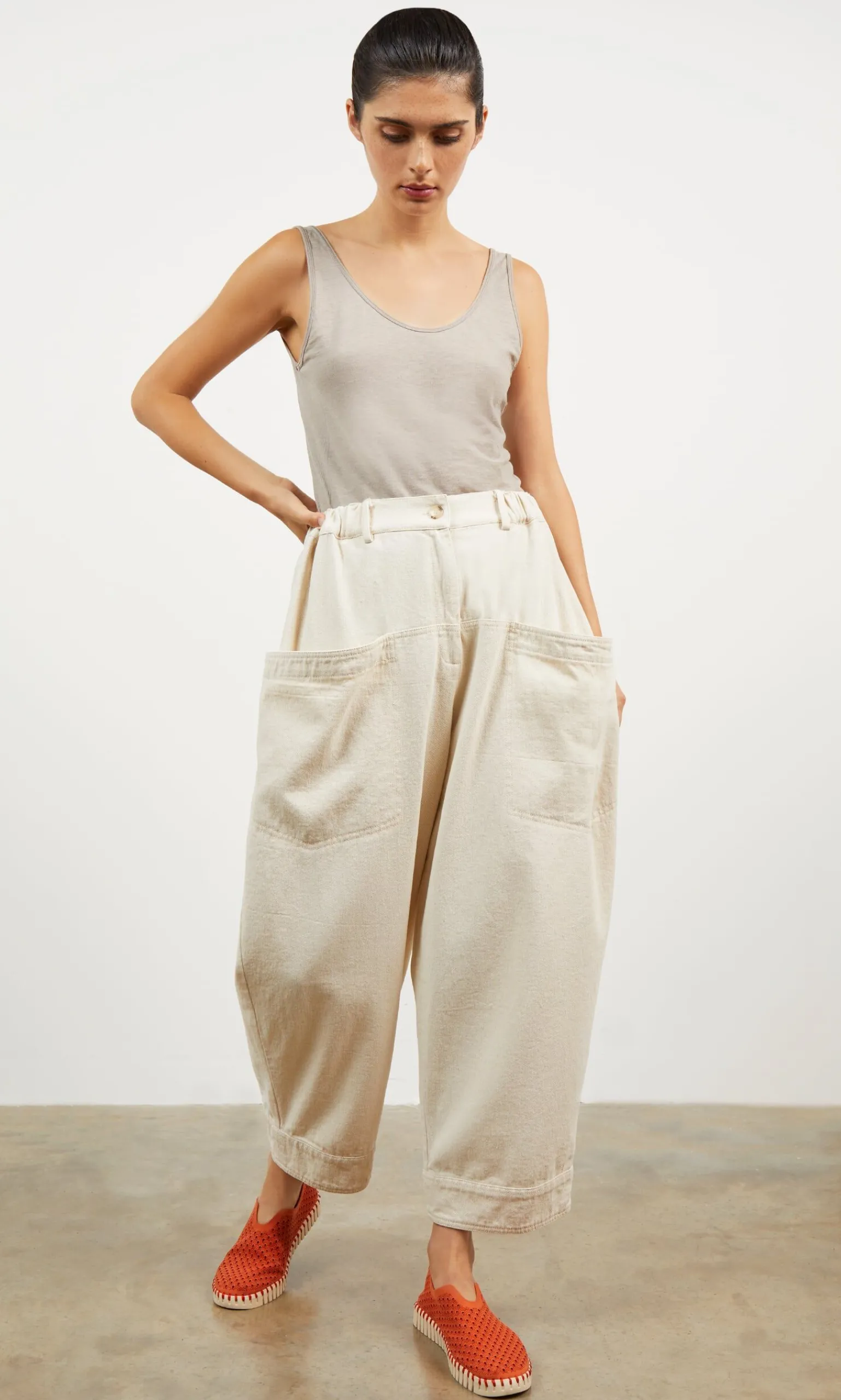 Polder Pants - Ecru>Plümo Studio Discount
