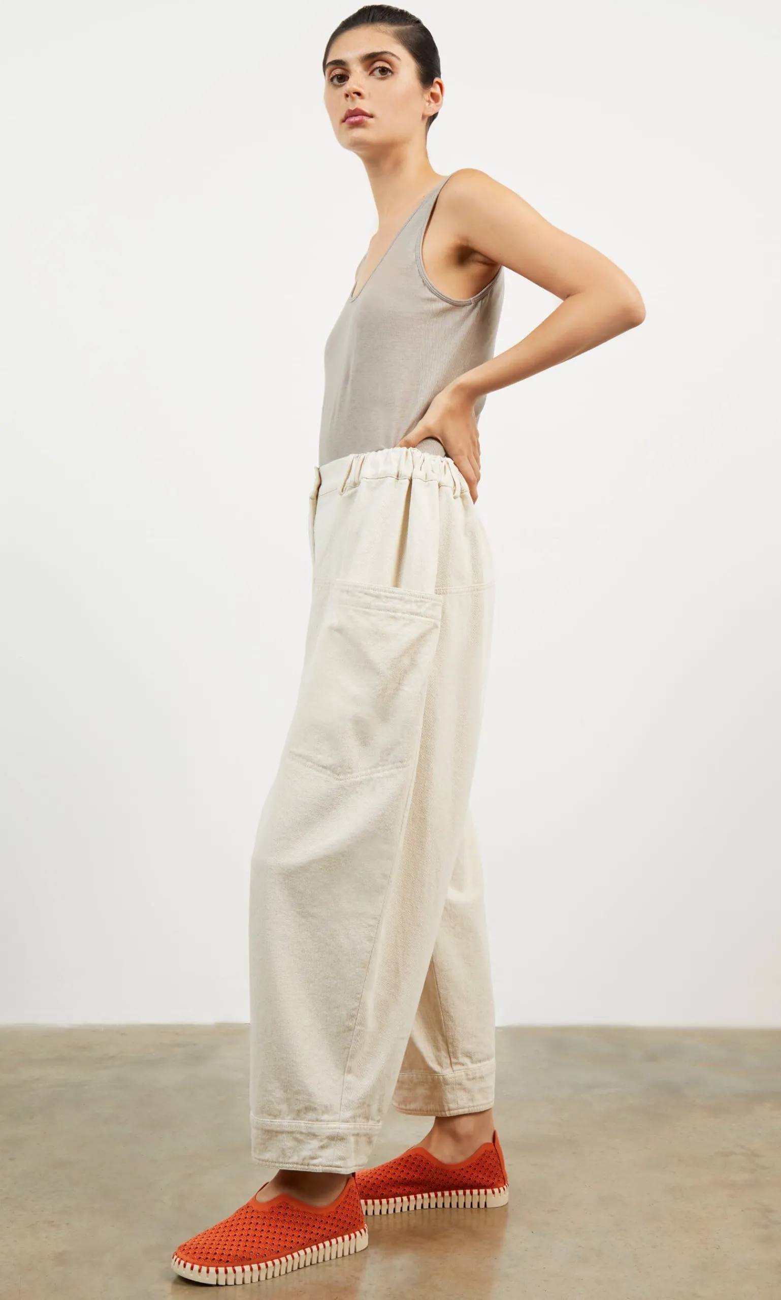 Polder Pants - Ecru>Plümo Studio Discount