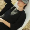 Raffia Sun Visor - Navy>Plümo New