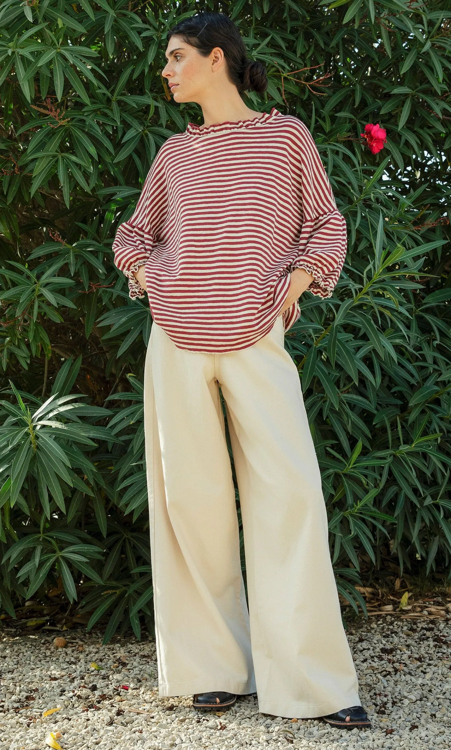 Ruffle Stripe Top>Plümo Hot