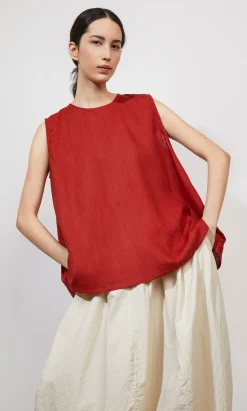 Serena Top - Tomato Red>Plümo Studio Clearance
