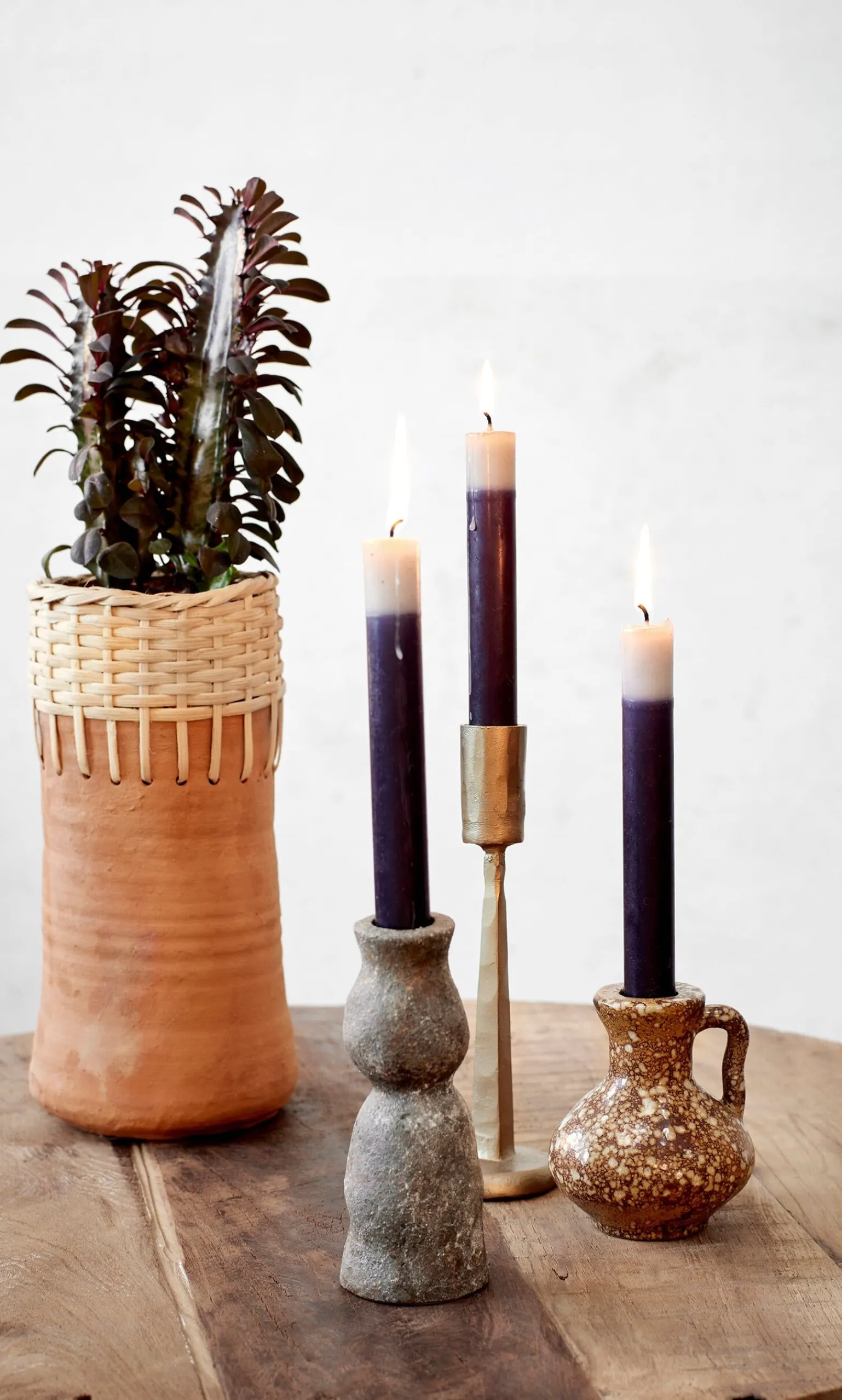 Stone Grey Candleholder>Plümo Online
