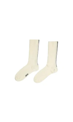 White Socks With Stripe>Plümo New