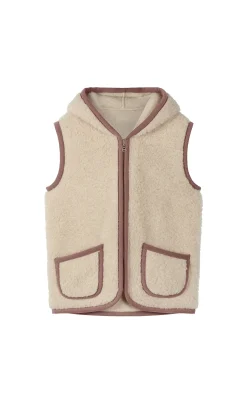 Wool Gilet - Natural><noscript><img width=