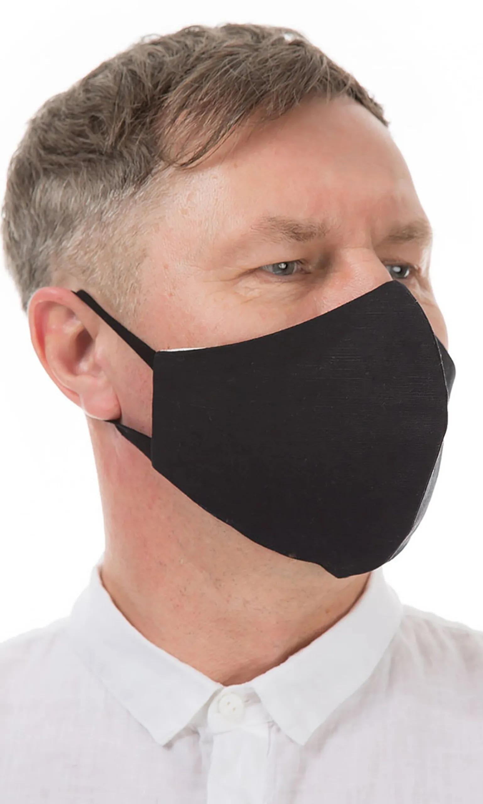 Xl Size Organic Linen Mask - Black>Plümo Discount